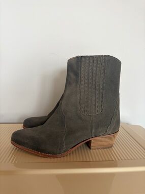 Free People Women’s Suede Ankle Boots in Grey